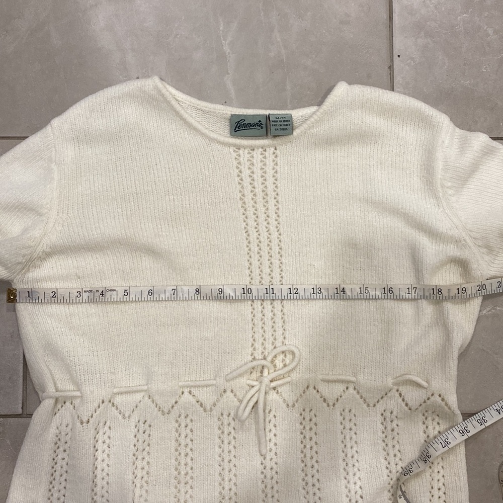 Penman's White Crochet Knit Sweater Boho - Picture 11 of 13